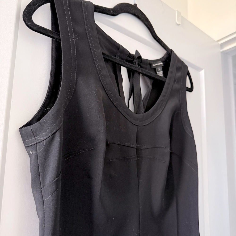 Club Monaco classic a-line black midi dress - size 8 (Medium) - Picture 3 of 5